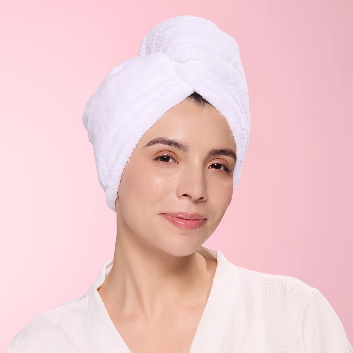 Plush Hair Wrap Towel Medium Ultra-Absorbent Coral Fleece